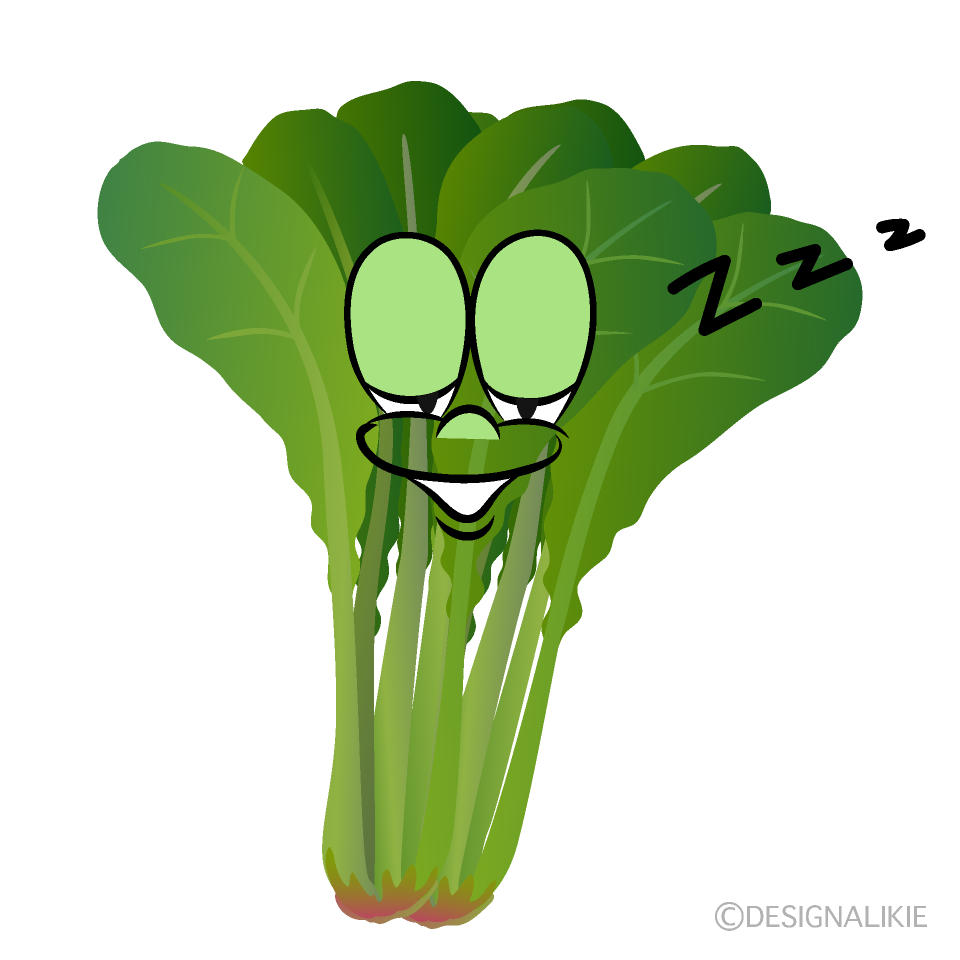 Sleeping Spinach Cartoon Character Image