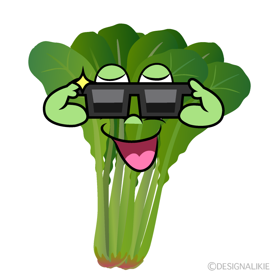 Cool Spinach Cartoon Character Image