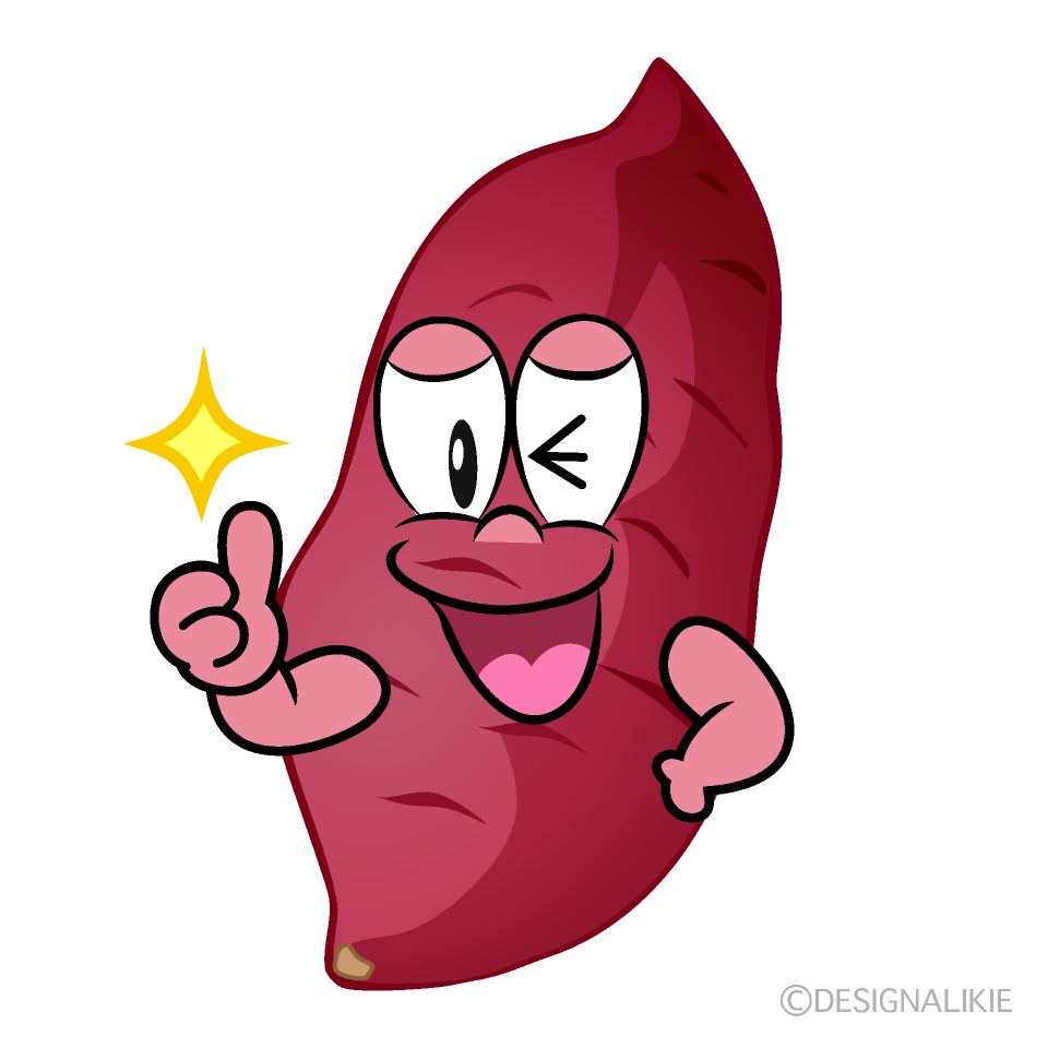 Thumbs up Sweet Potato Cartoon Character Image