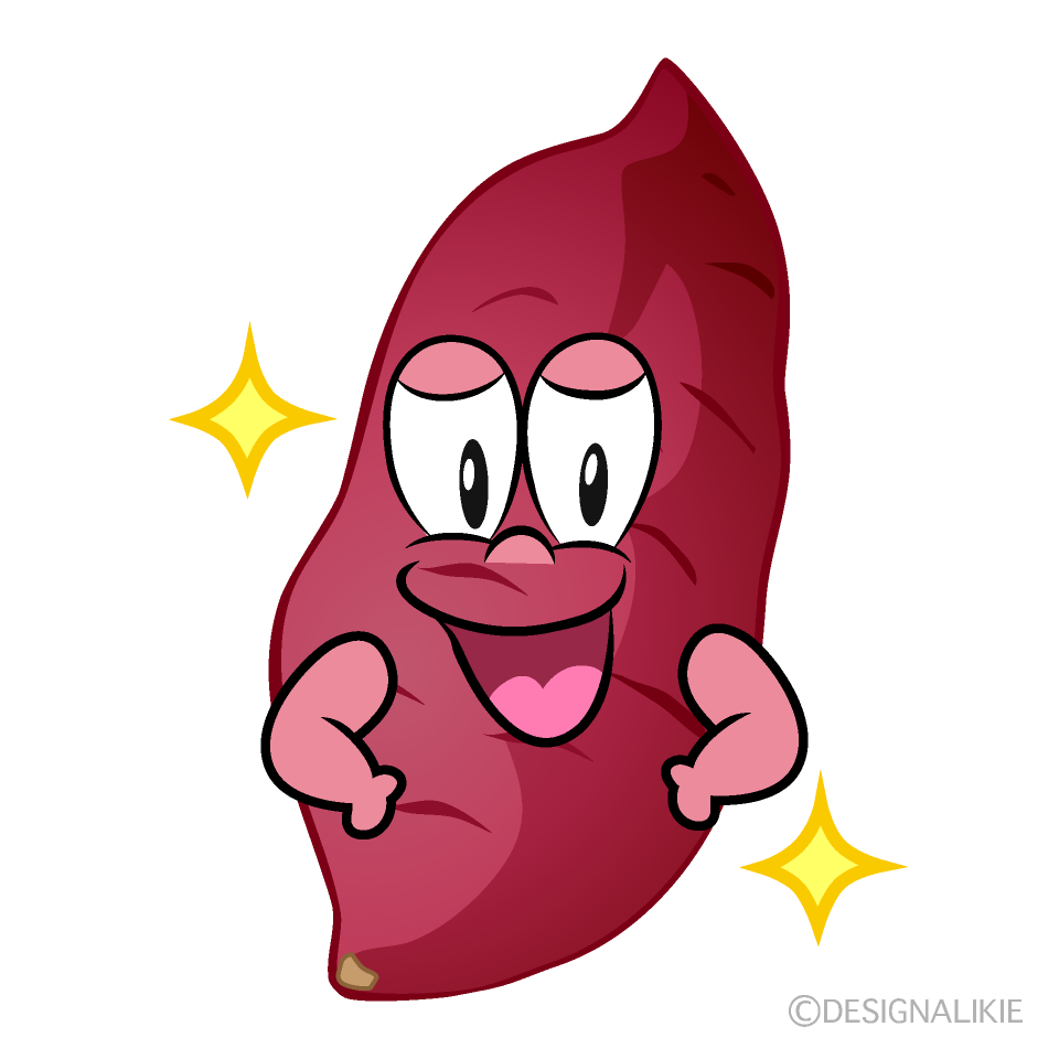 Glitter Sweet Potato Cartoon Character Image