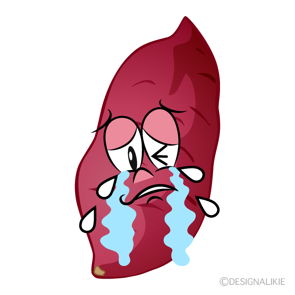 Crying Sweet Potato Cartoon Character Image