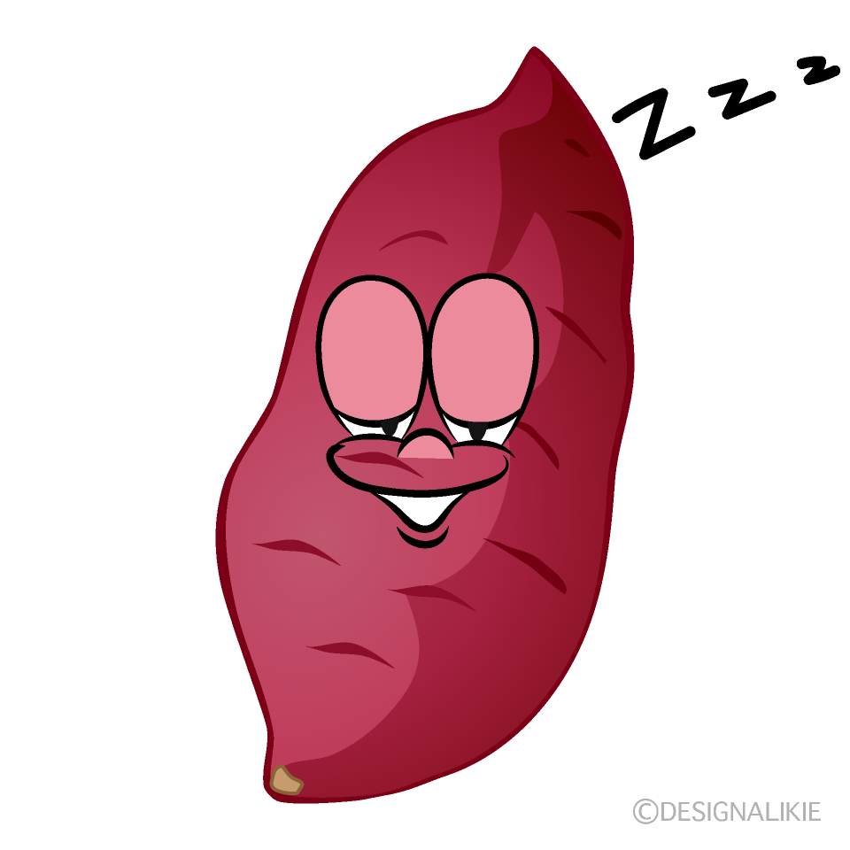 Sleeping Sweet Potato Cartoon Character Image