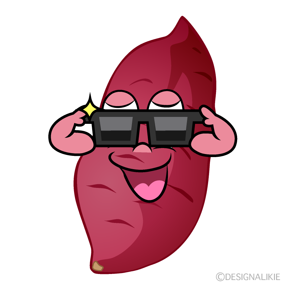 Cool Sweet Potato Cartoon Character Image