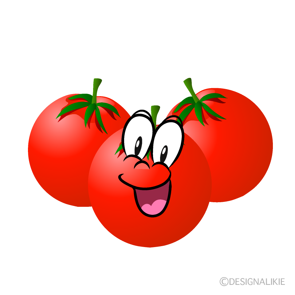 Surprising Cherry Tomato Cartoon Character Image