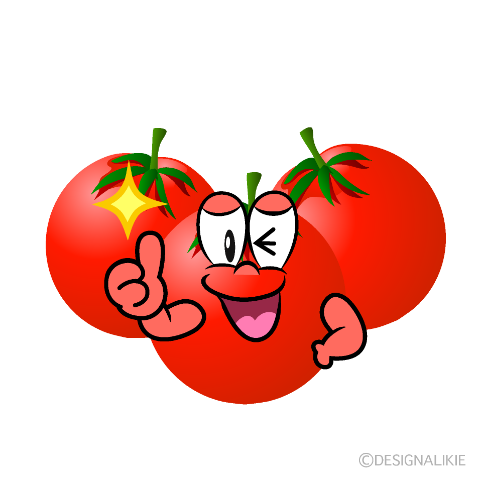 Thumbs up Cherry Tomato Cartoon Character Image