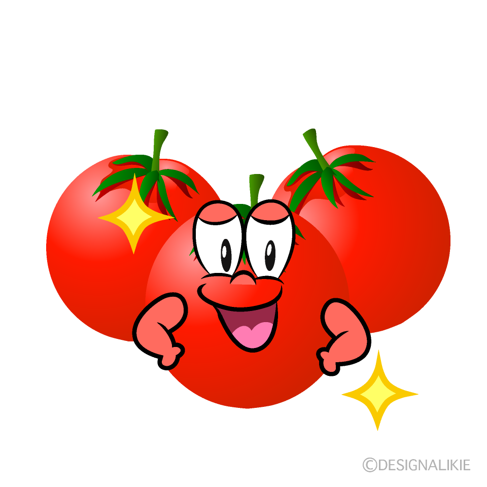 Glitter Cherry Tomato Cartoon Character Image