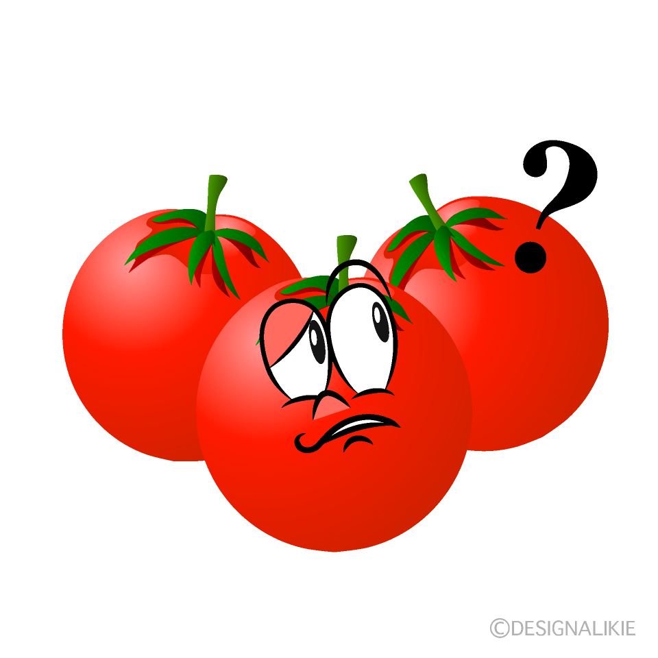 Thinking Cherry Tomato Cartoon Character Image