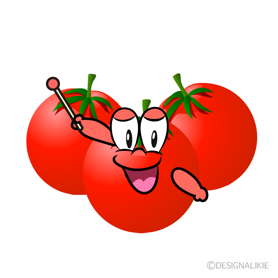 Speaking Cherry Tomato Cartoon Character Image