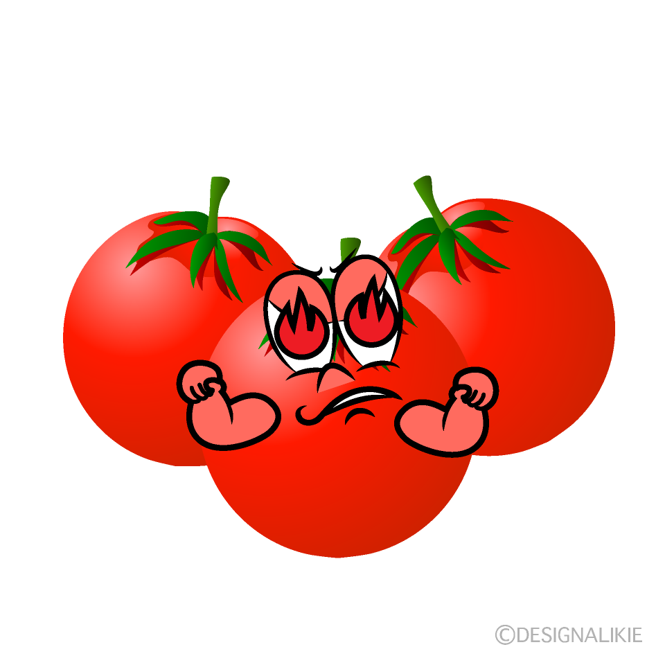 Enthusiasm Cherry Tomato Cartoon Character Image