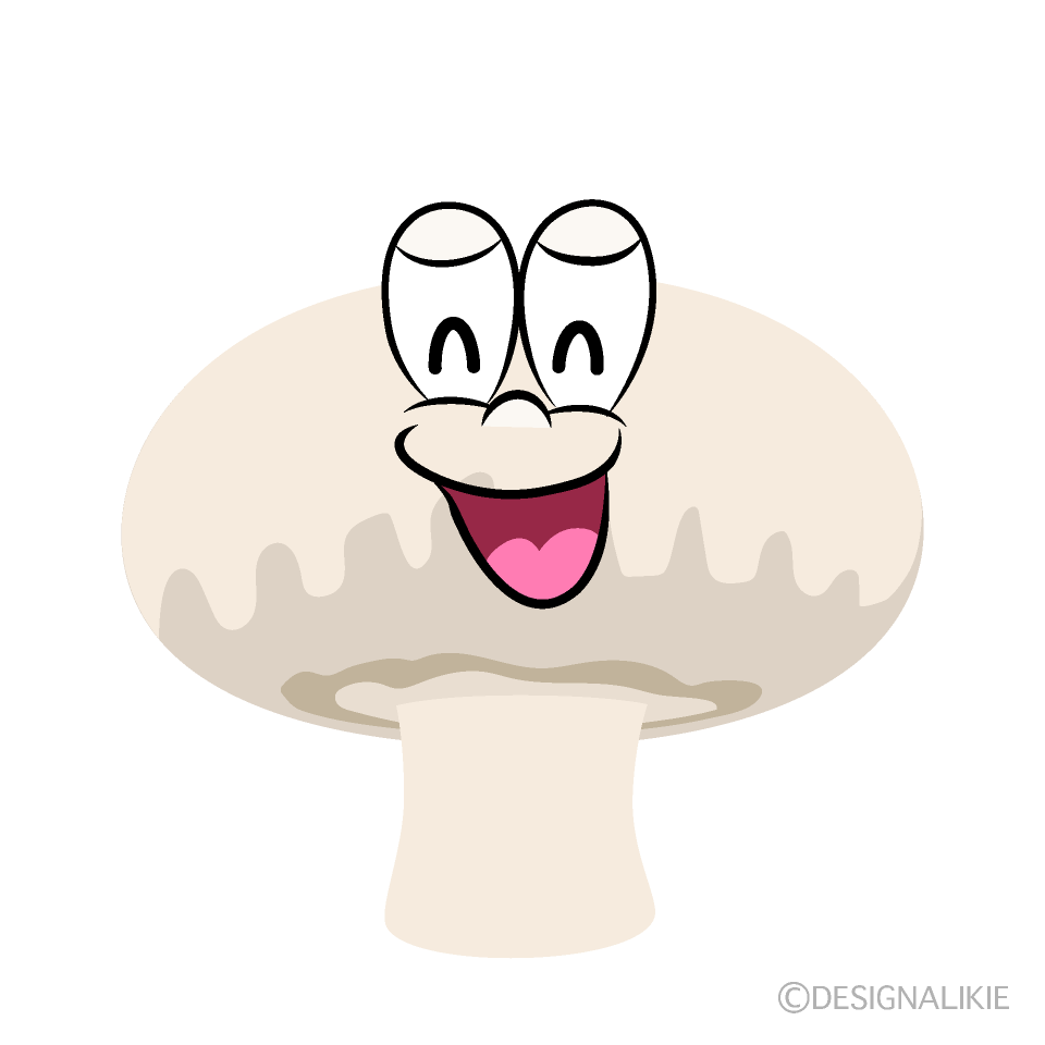 Smiling Mushroom Cartoon Character Image