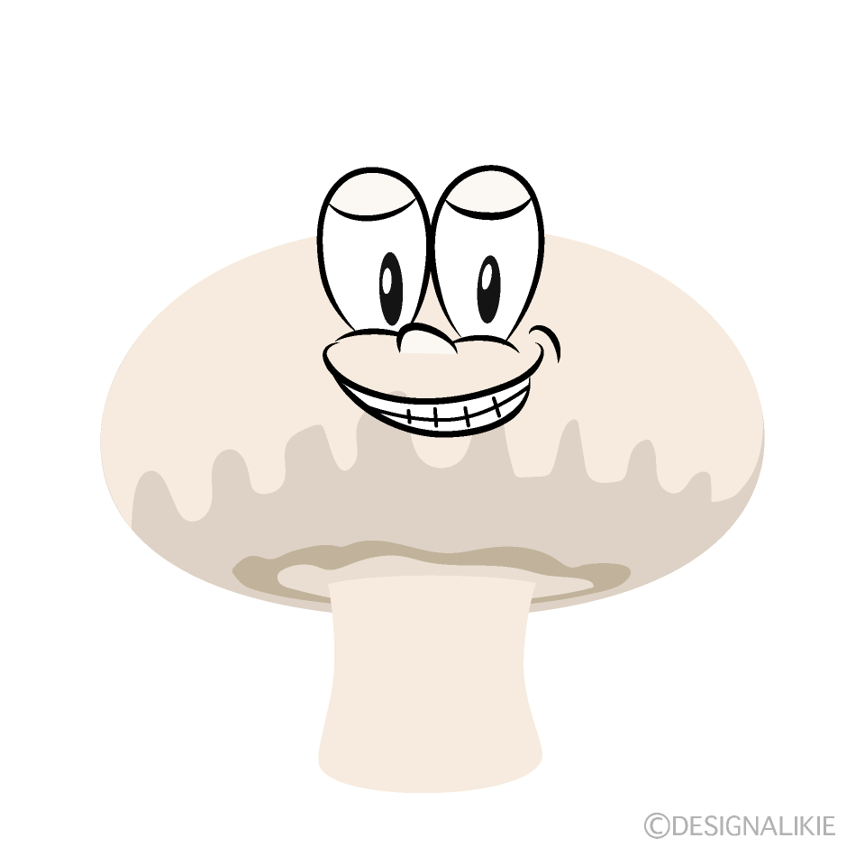 Grinning Mushroom Cartoon Character Image