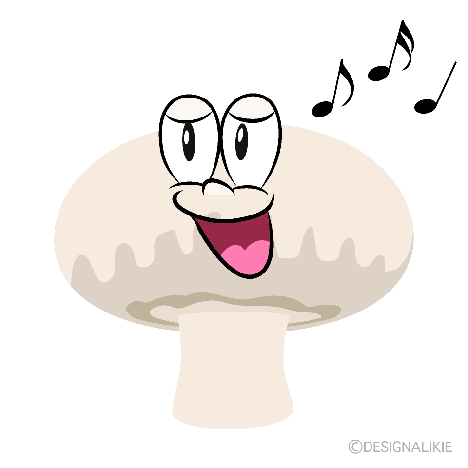 Singing Mushroom Cartoon Character Image