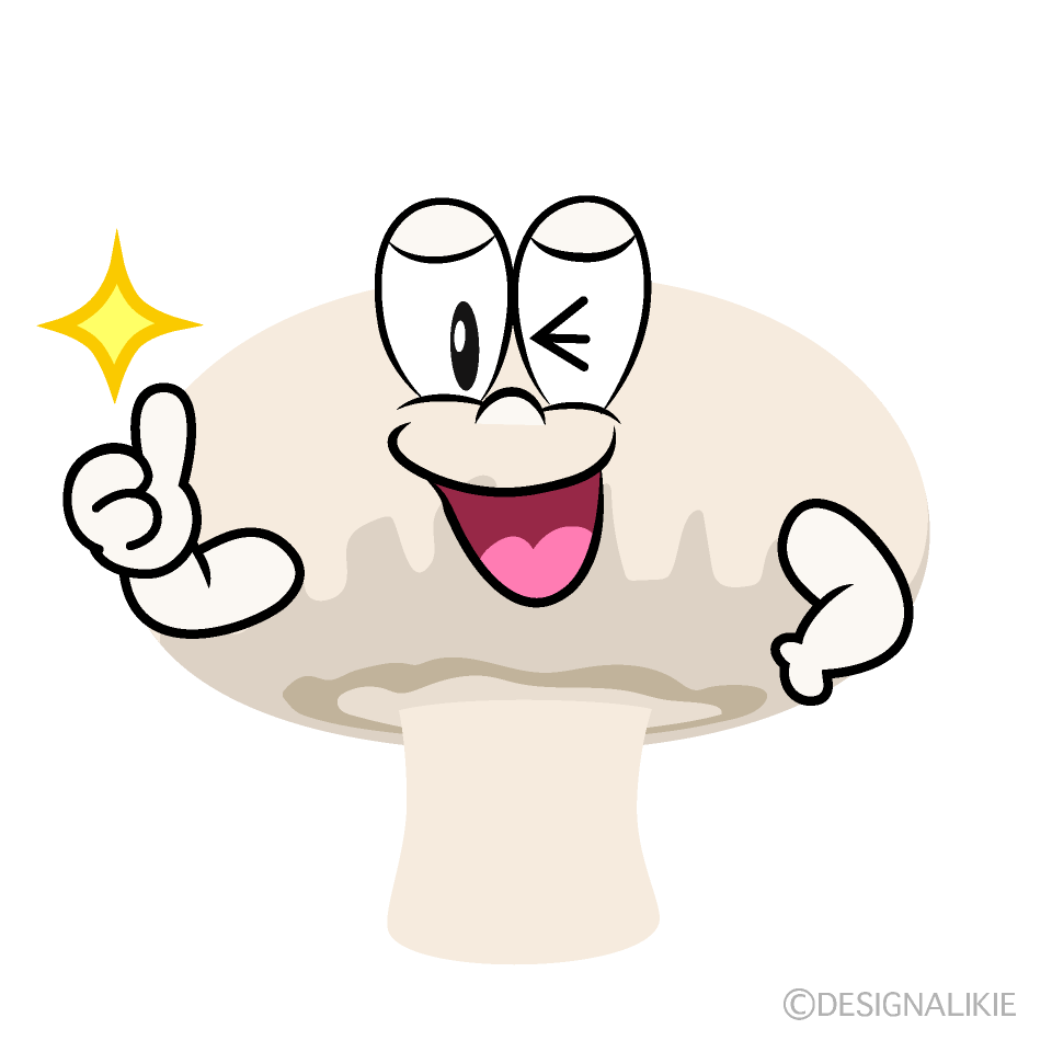 Thumbs up Mushroom Cartoon Character Image