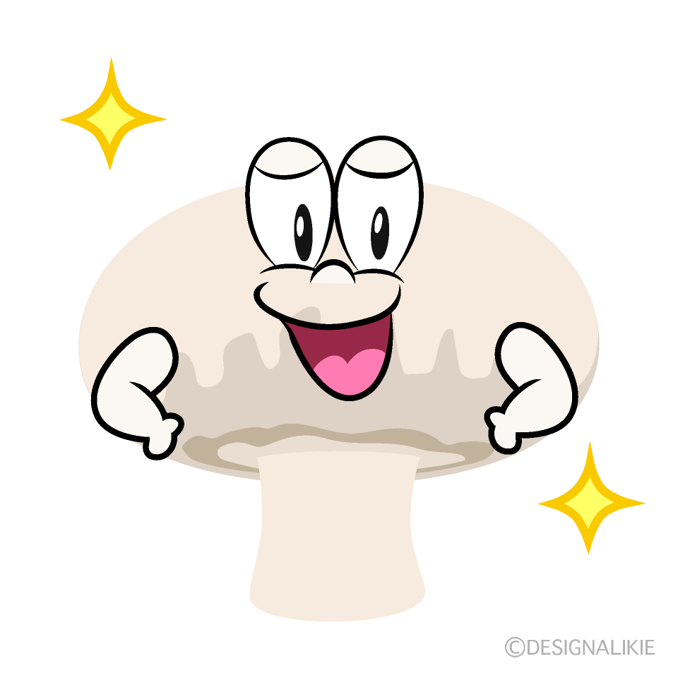 Glitter Mushroom Cartoon Character Image