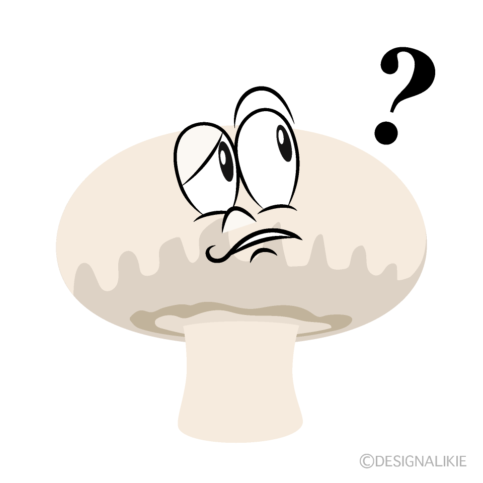 Thinking Mushroom Cartoon Character Image