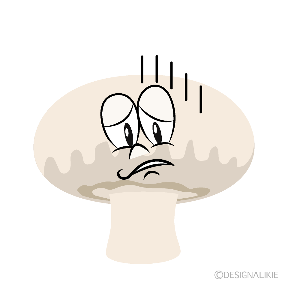 Depressed Mushroom Cartoon Character Image