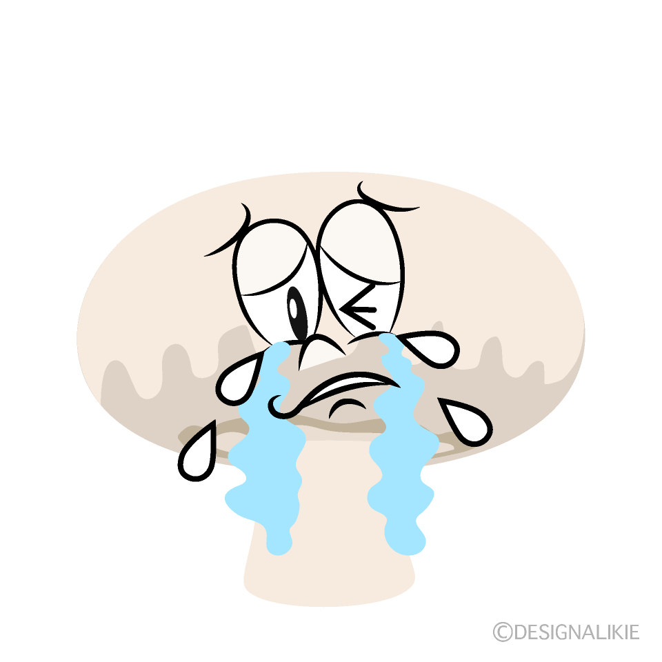 Crying Mushroom Cartoon Character Image