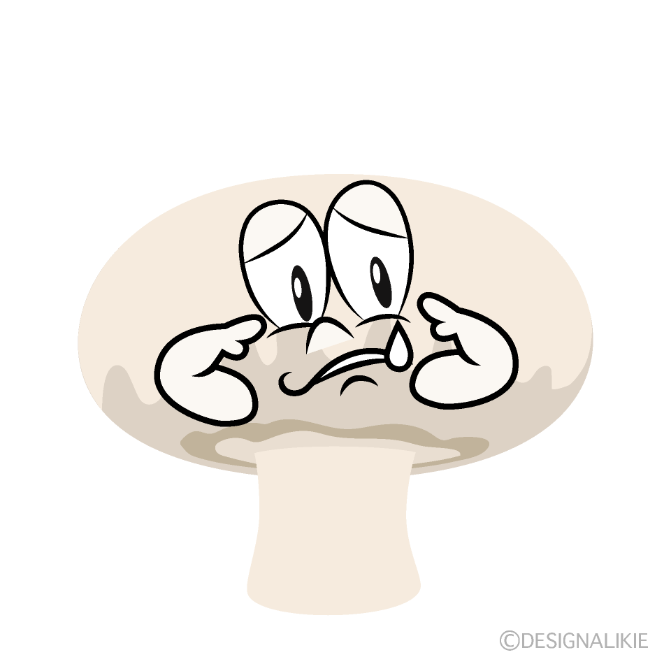 Sad Mushroom Cartoon Character Image