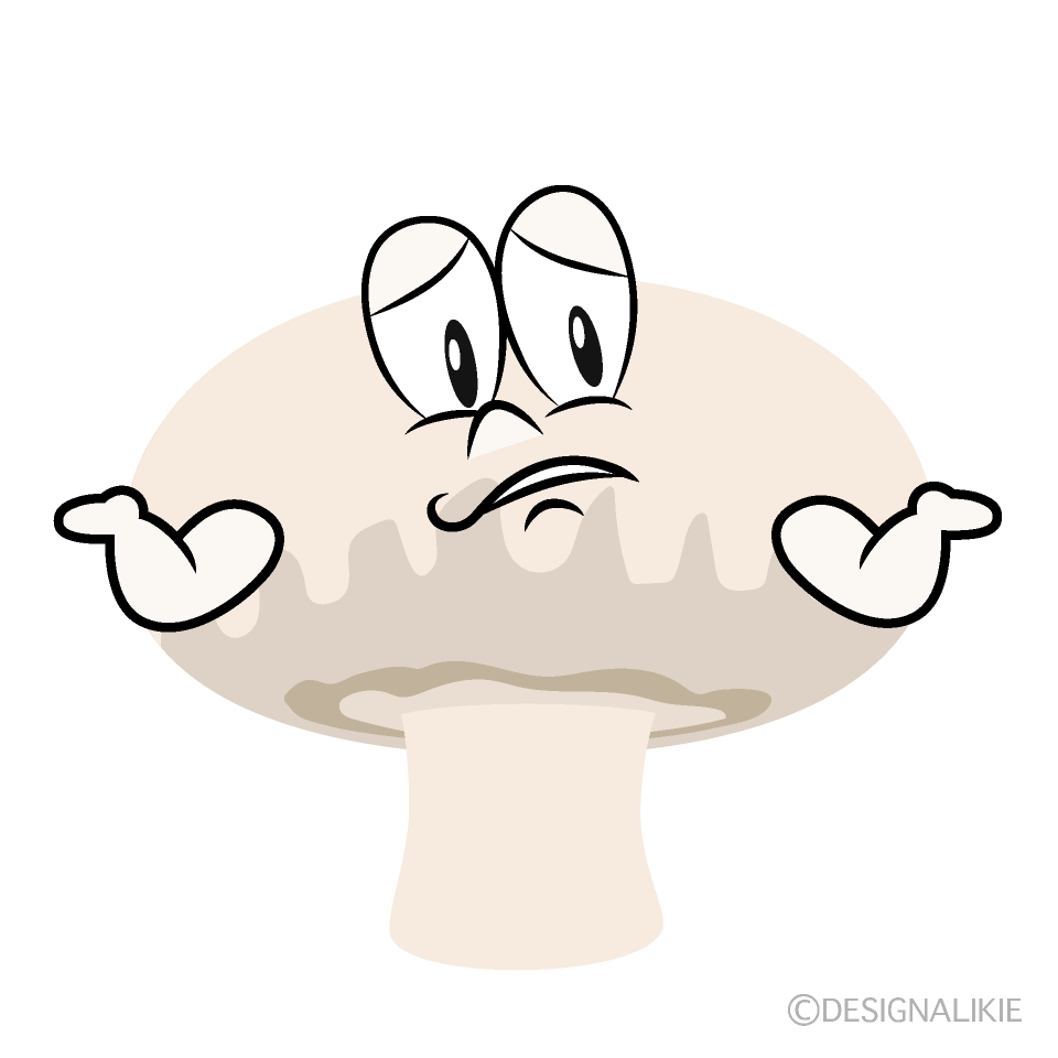 Troubled Mushroom Cartoon Character Image