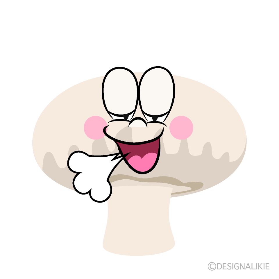 Relaxing Mushroom Cartoon Character Image