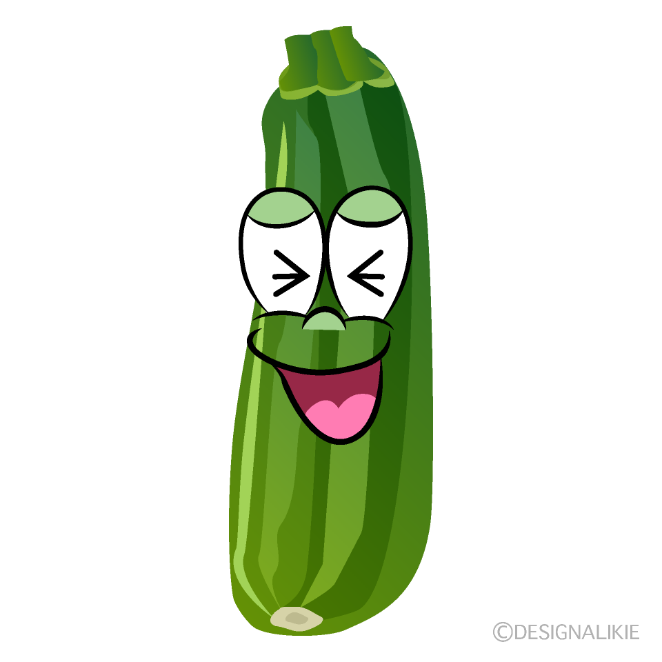 Laughing Zucchini Cartoon Character Image