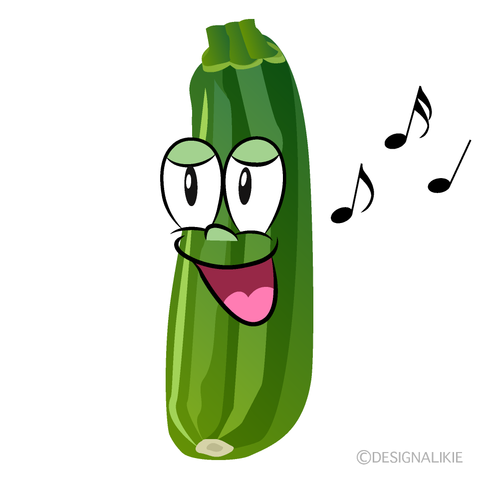 Singing Zucchini Cartoon Character Image