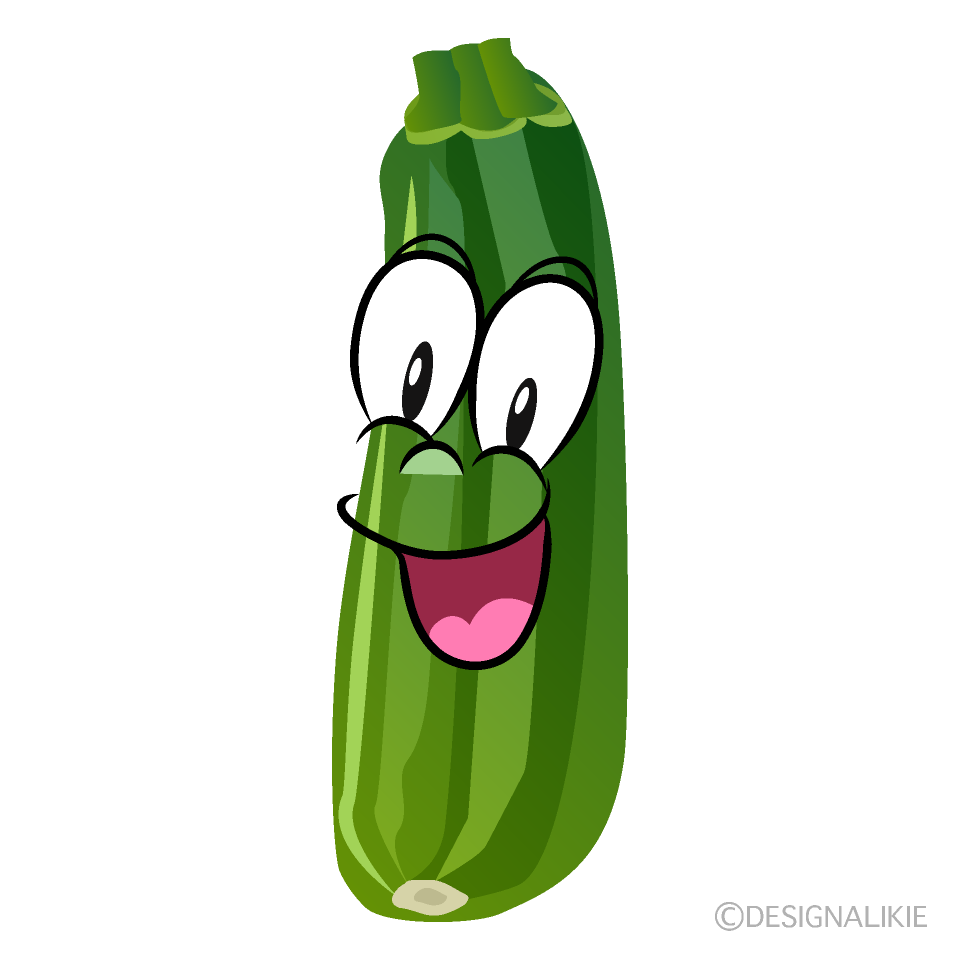 Surprising Zucchini Cartoon Character Image