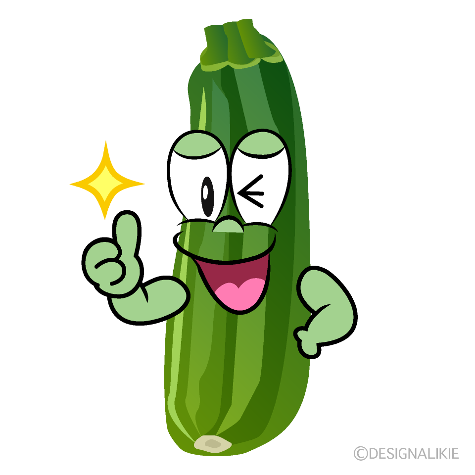 Thumbs up Zucchini Cartoon Character Image