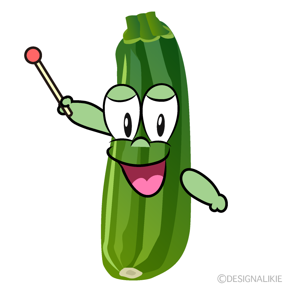 Speaking Zucchini Cartoon Character Image