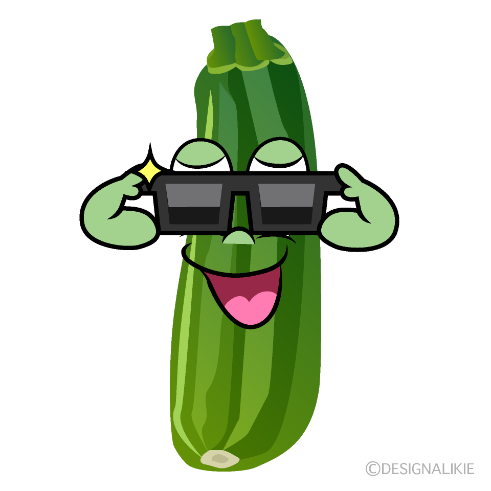 Cool Zucchini Cartoon Character Image