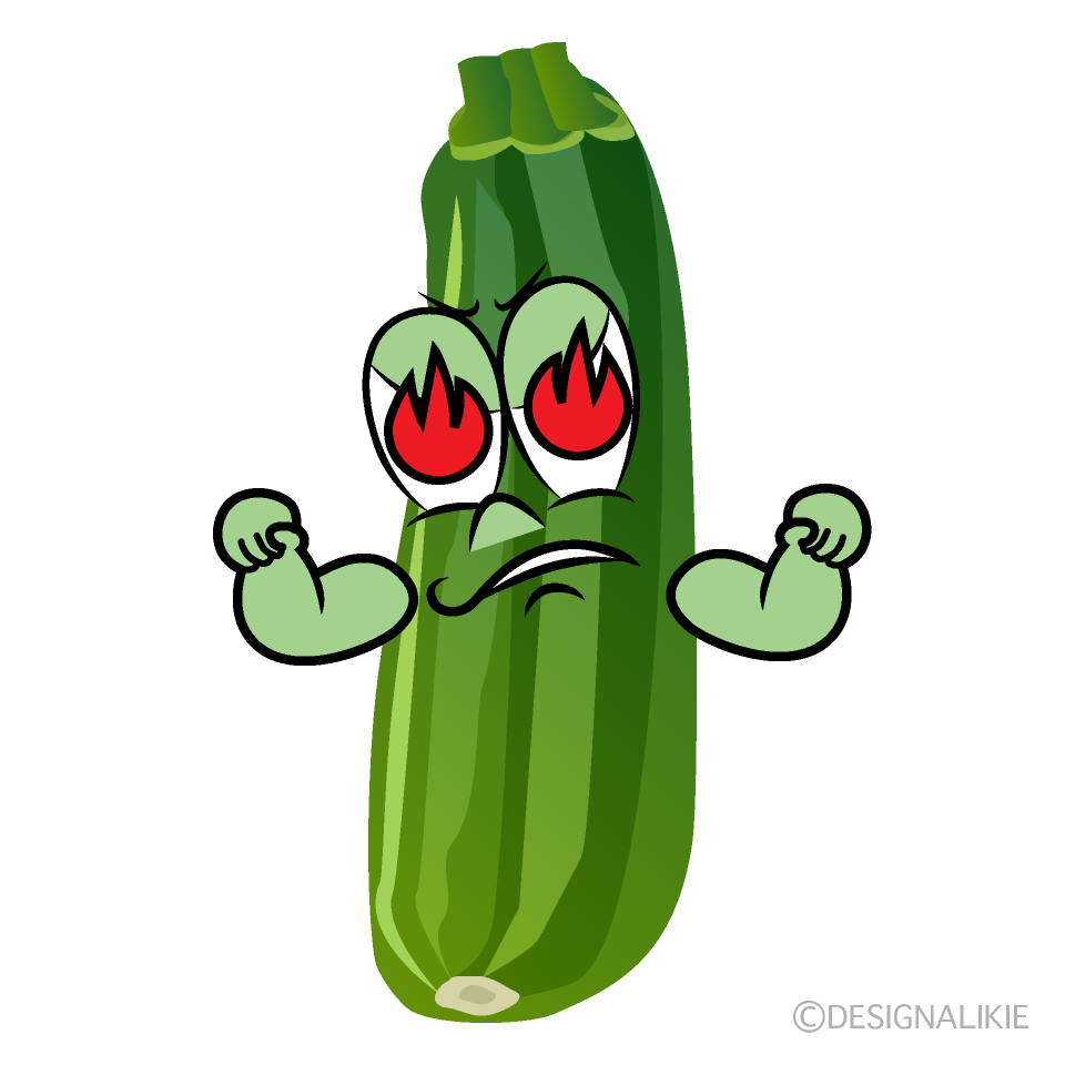 Enthusiasm Zucchini Cartoon Character Image