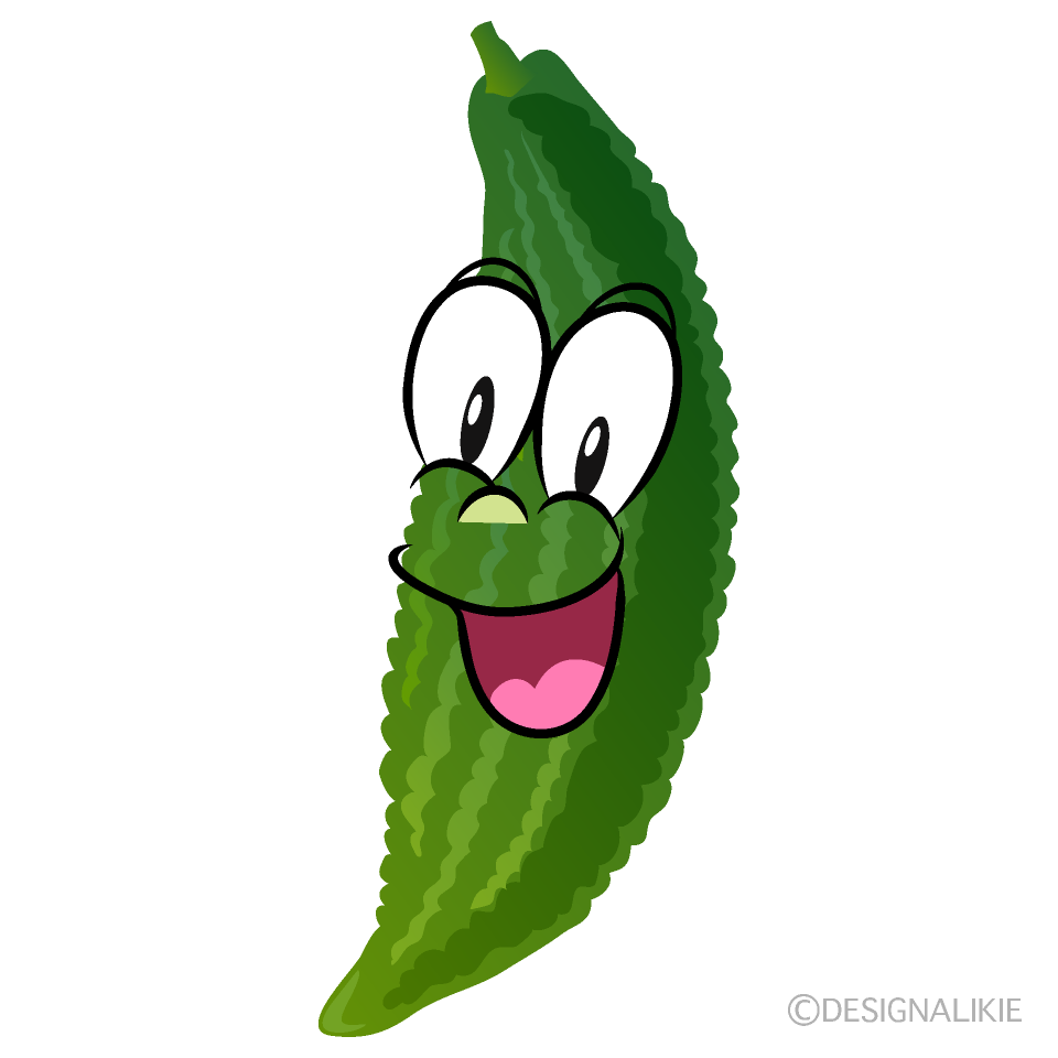 Surprising Bitter Melon Cartoon Character Image