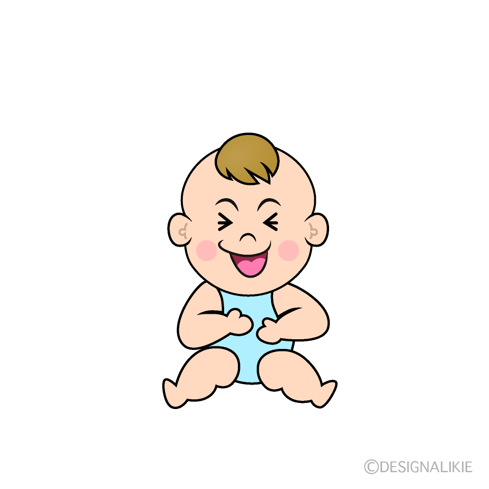 Free Laughing Baby Boy Cartoon Image｜Charatoon