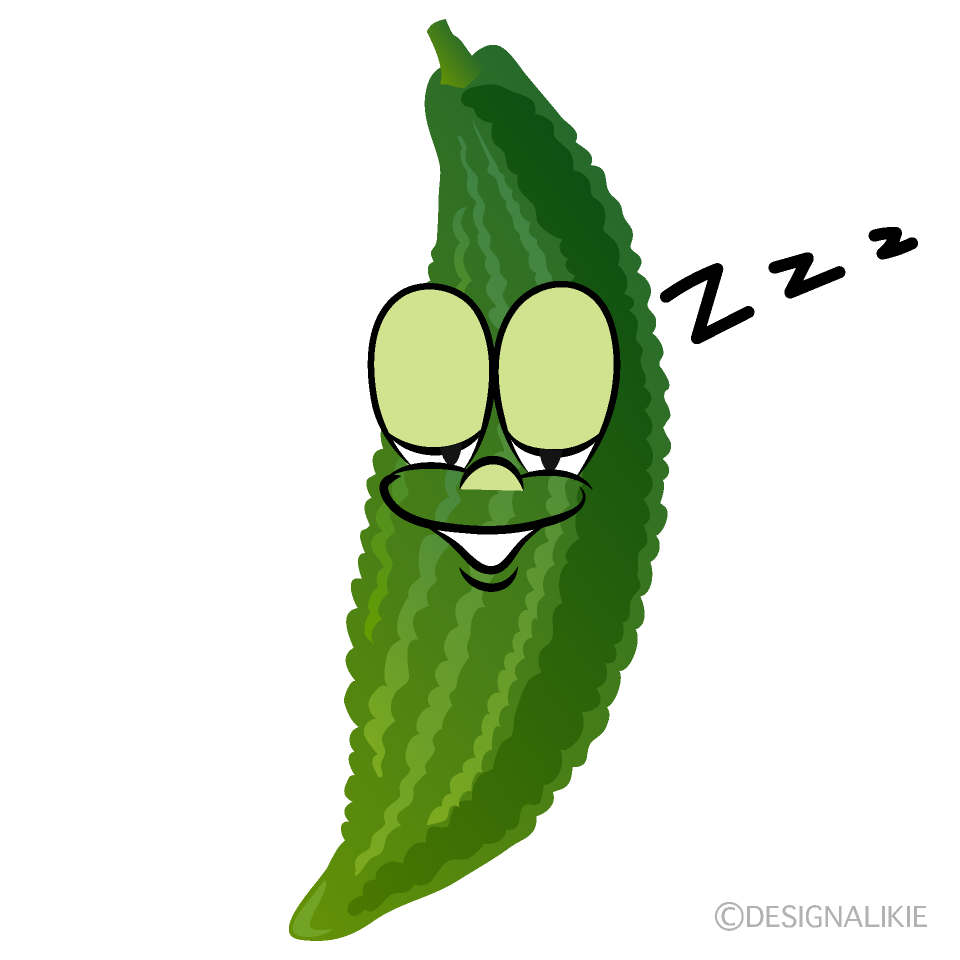 Sleeping Bitter Melon Cartoon Character Image