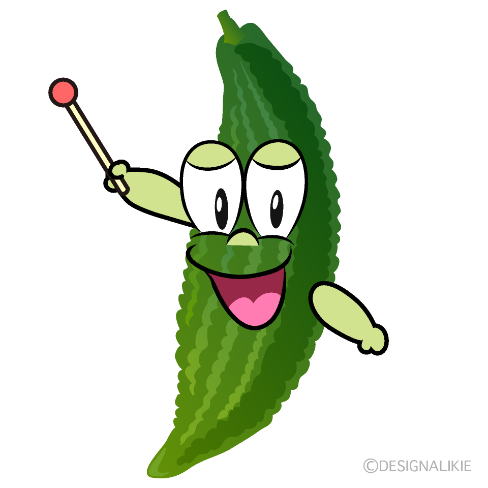 Speaking Bitter Melon Cartoon Character Image