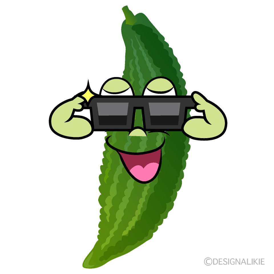 Cool Bitter Melon Cartoon Character Image