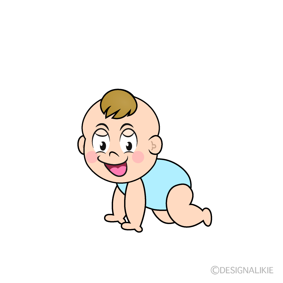 Free Crawling Baby Boy Cartoon Image｜Charatoon