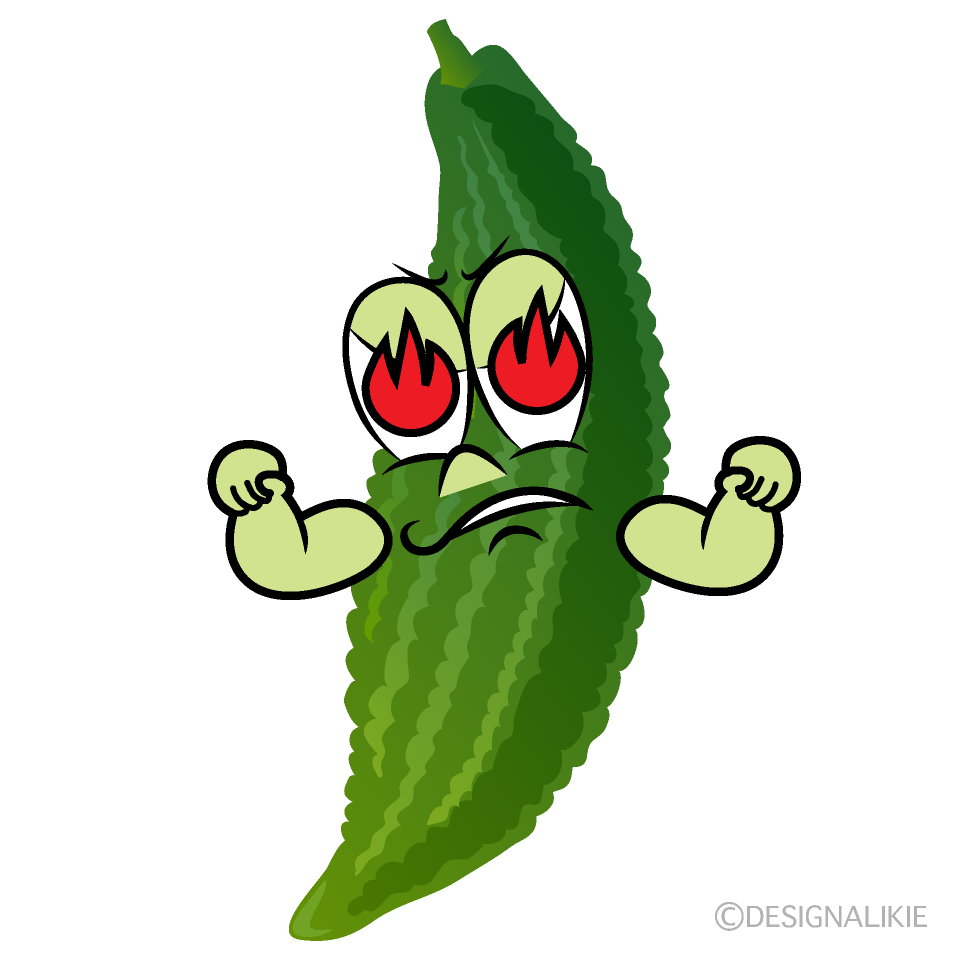 Enthusiasm Bitter Melon Cartoon Character Image