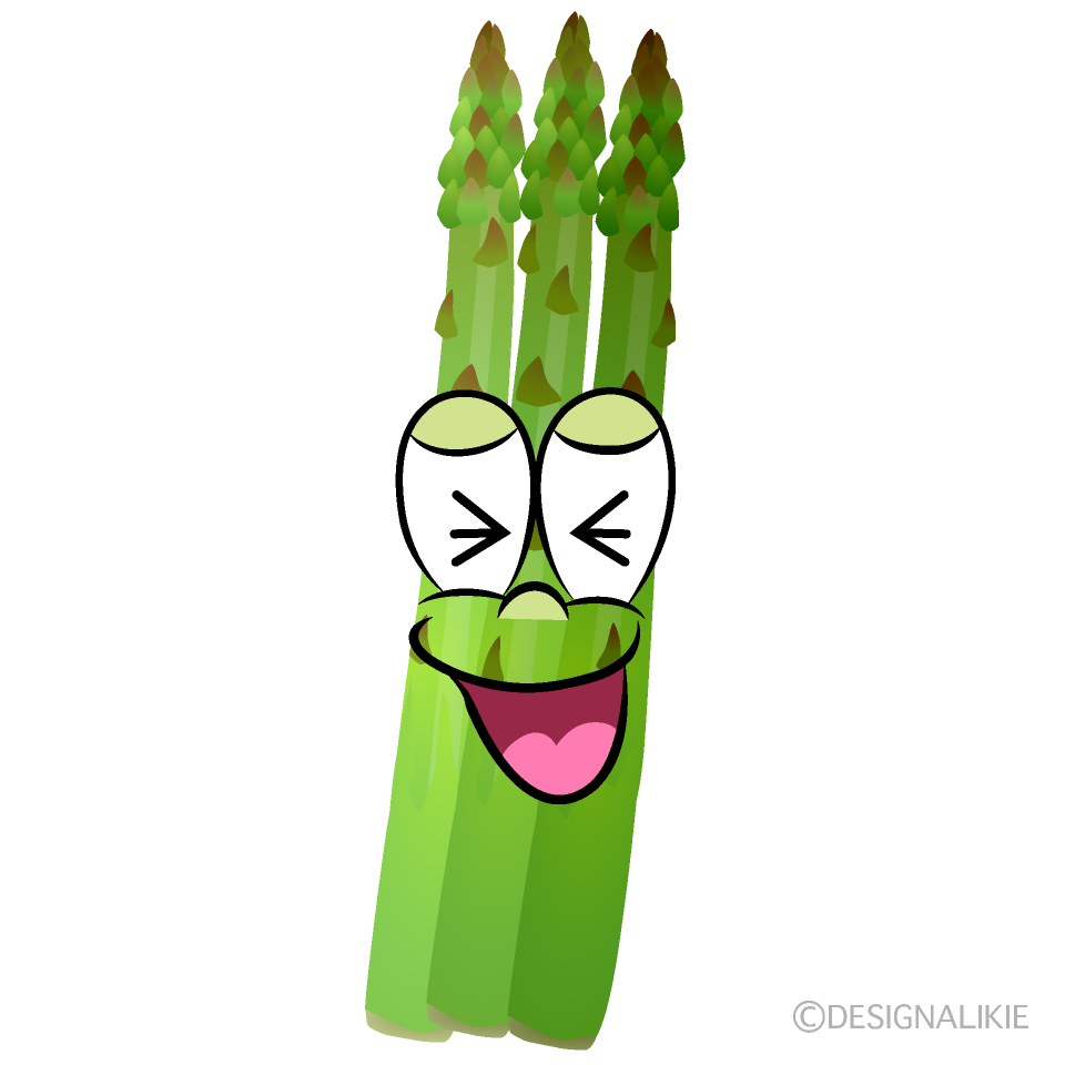 Laughing Asparagus Cartoon Character Image