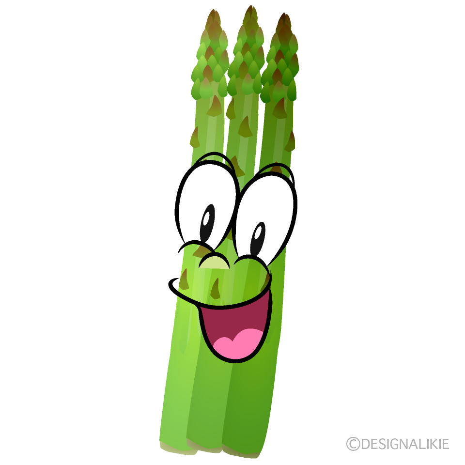 Surprising Asparagus Cartoon Character Image