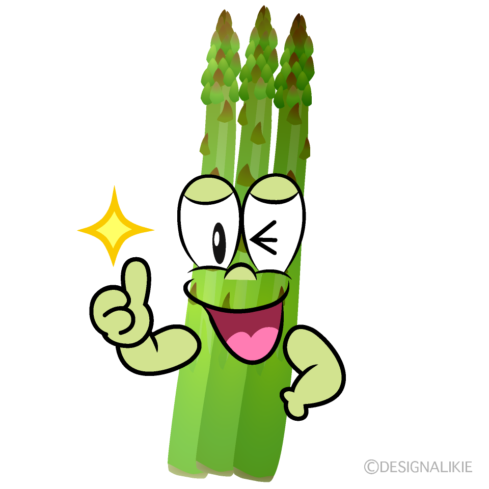 Thumbs up Asparagus Cartoon Character Image