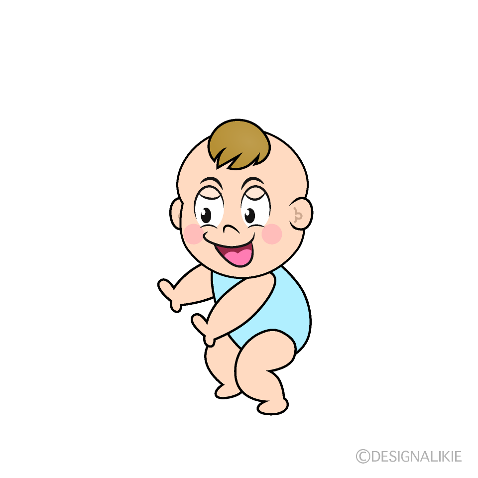 Free Standing Baby Boy Cartoon Image｜Charatoon
