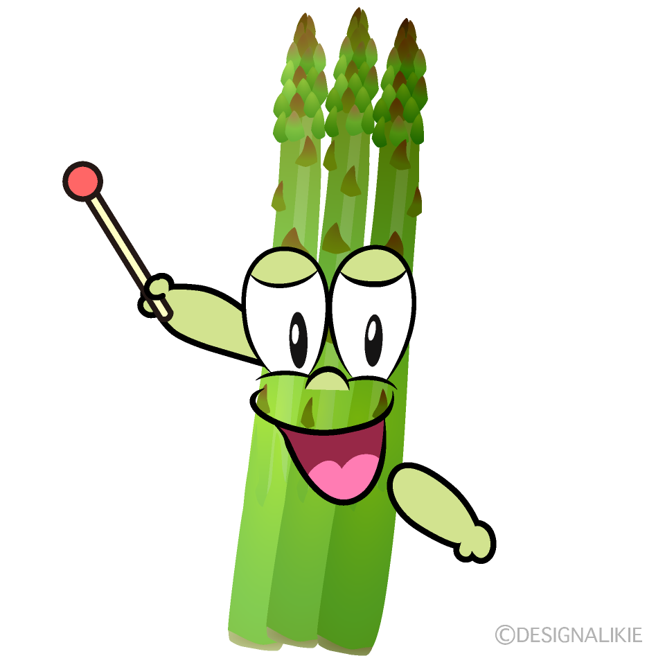 Speaking Asparagus Cartoon Character Image