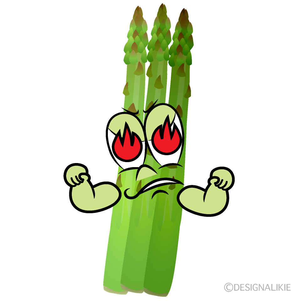 Enthusiasm Asparagus Cartoon Character Image