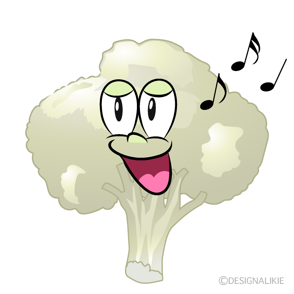 Singing Cauliflower Cartoon Character Image