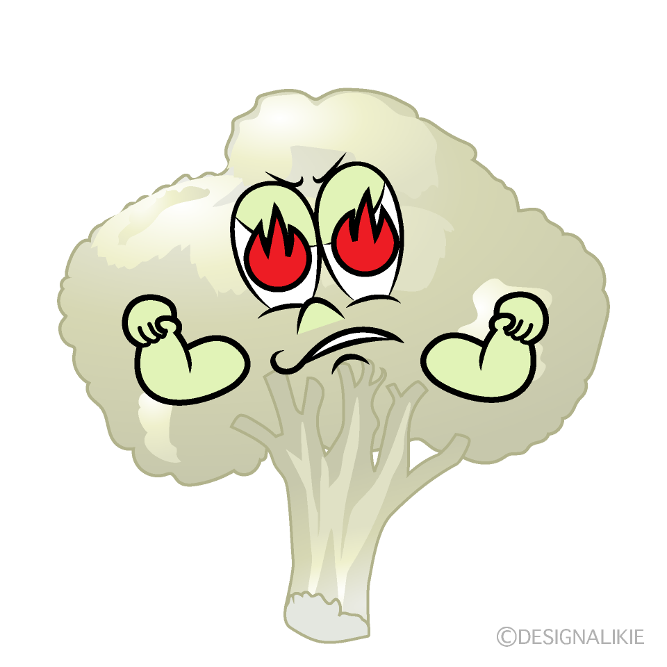 Enthusiasm Cauliflower Cartoon Character Image