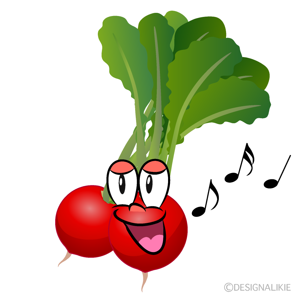 Singing Radish Cartoon Character Image