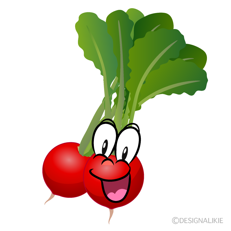 Surprising Radish Cartoon Character Image