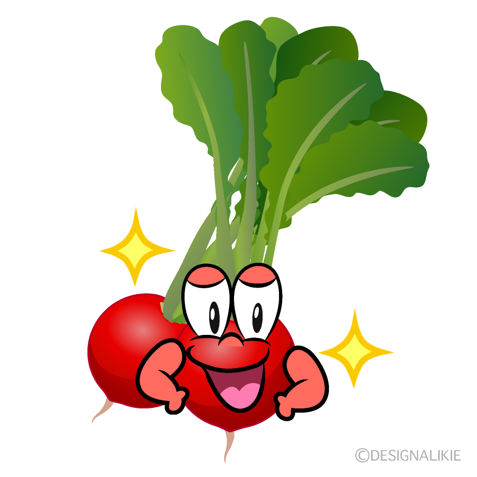 Glitter Radish Cartoon Character Image