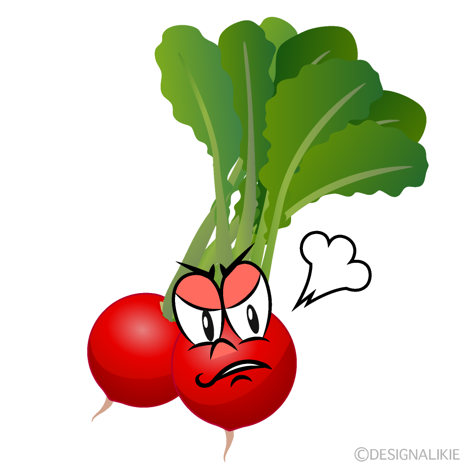 Angry Radish Cartoon Character Image